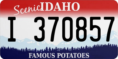 ID license plate I370857