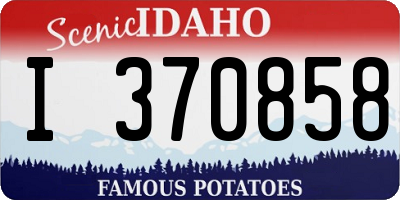 ID license plate I370858