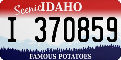 ID license plate I370859
