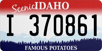 ID license plate I370861