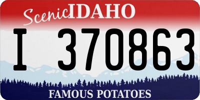 ID license plate I370863
