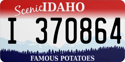 ID license plate I370864