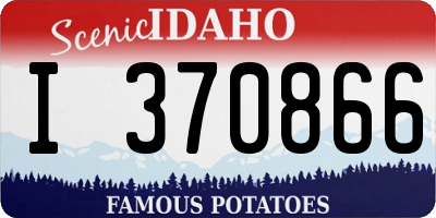 ID license plate I370866