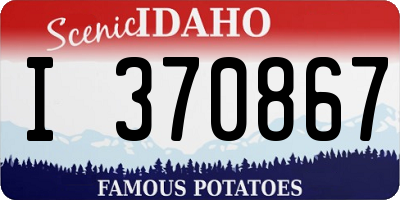 ID license plate I370867