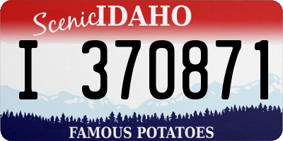 ID license plate I370871