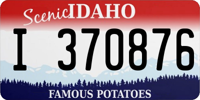 ID license plate I370876