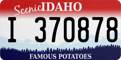 ID license plate I370878