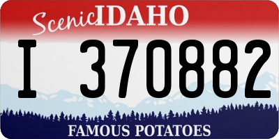 ID license plate I370882