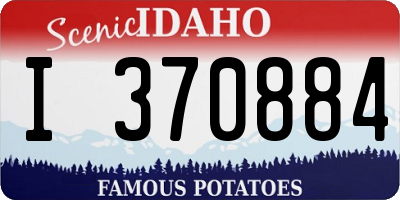 ID license plate I370884