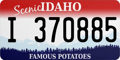 ID license plate I370885