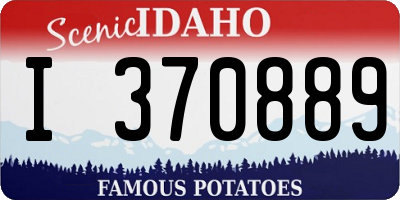 ID license plate I370889