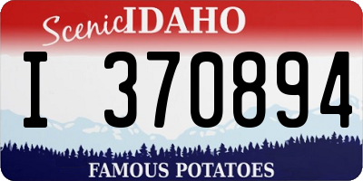 ID license plate I370894