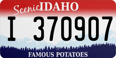 ID license plate I370907