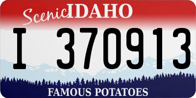 ID license plate I370913