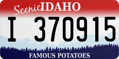 ID license plate I370915
