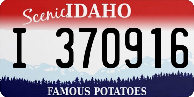 ID license plate I370916