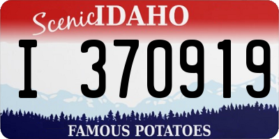 ID license plate I370919