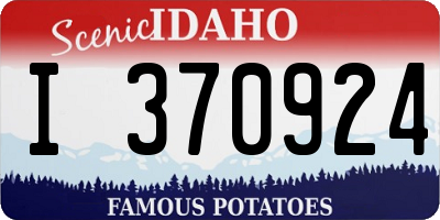 ID license plate I370924