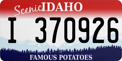ID license plate I370926