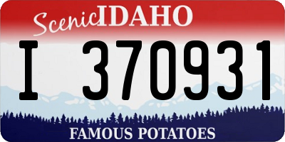 ID license plate I370931