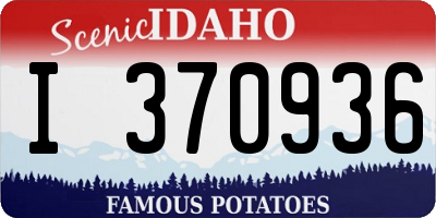 ID license plate I370936