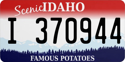 ID license plate I370944