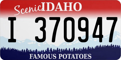ID license plate I370947