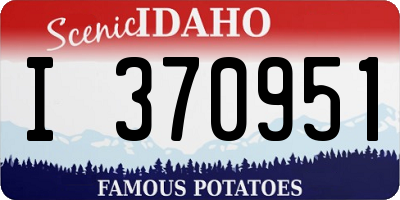 ID license plate I370951