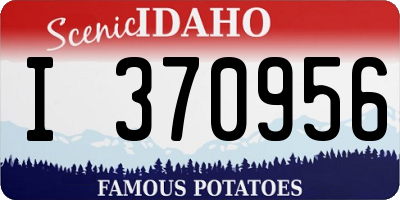ID license plate I370956
