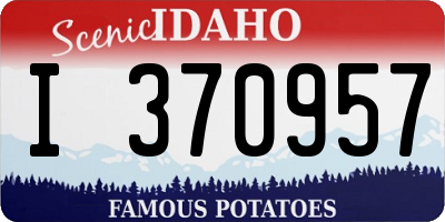 ID license plate I370957