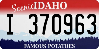 ID license plate I370963