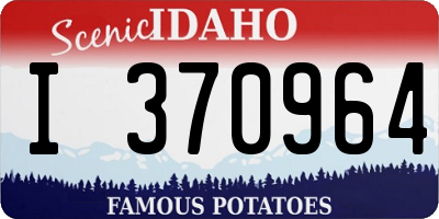 ID license plate I370964