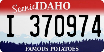 ID license plate I370974