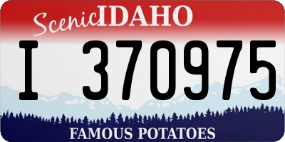 ID license plate I370975