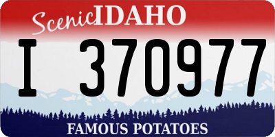 ID license plate I370977