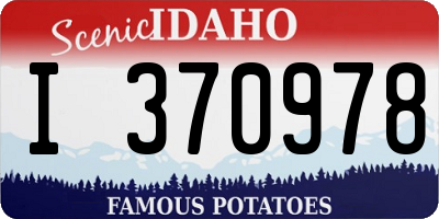 ID license plate I370978