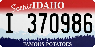 ID license plate I370986