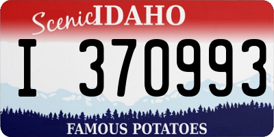 ID license plate I370993