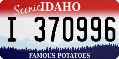 ID license plate I370996