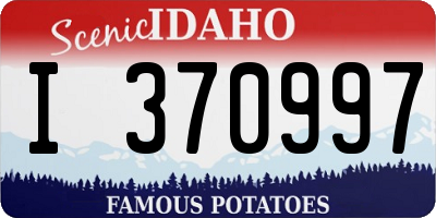 ID license plate I370997