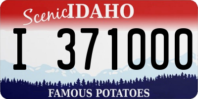 ID license plate I371000