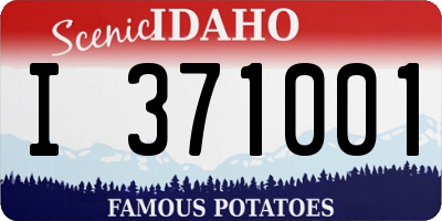 ID license plate I371001