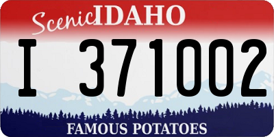 ID license plate I371002