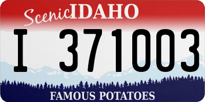 ID license plate I371003