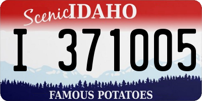 ID license plate I371005