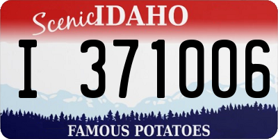ID license plate I371006