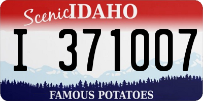 ID license plate I371007