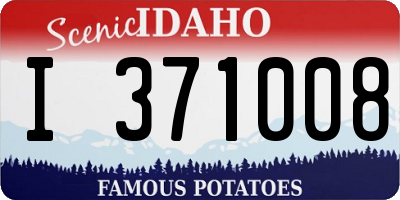 ID license plate I371008