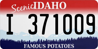 ID license plate I371009