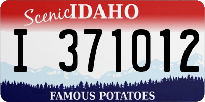 ID license plate I371012